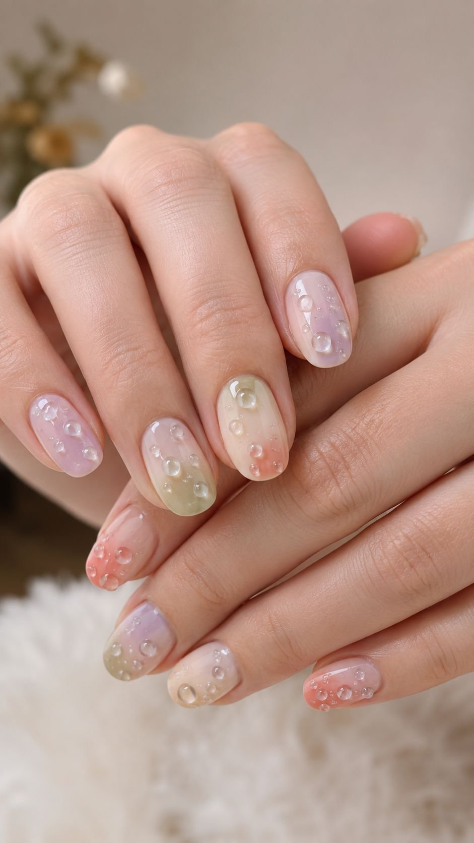 Clear Dewdrop Relief Nail Art