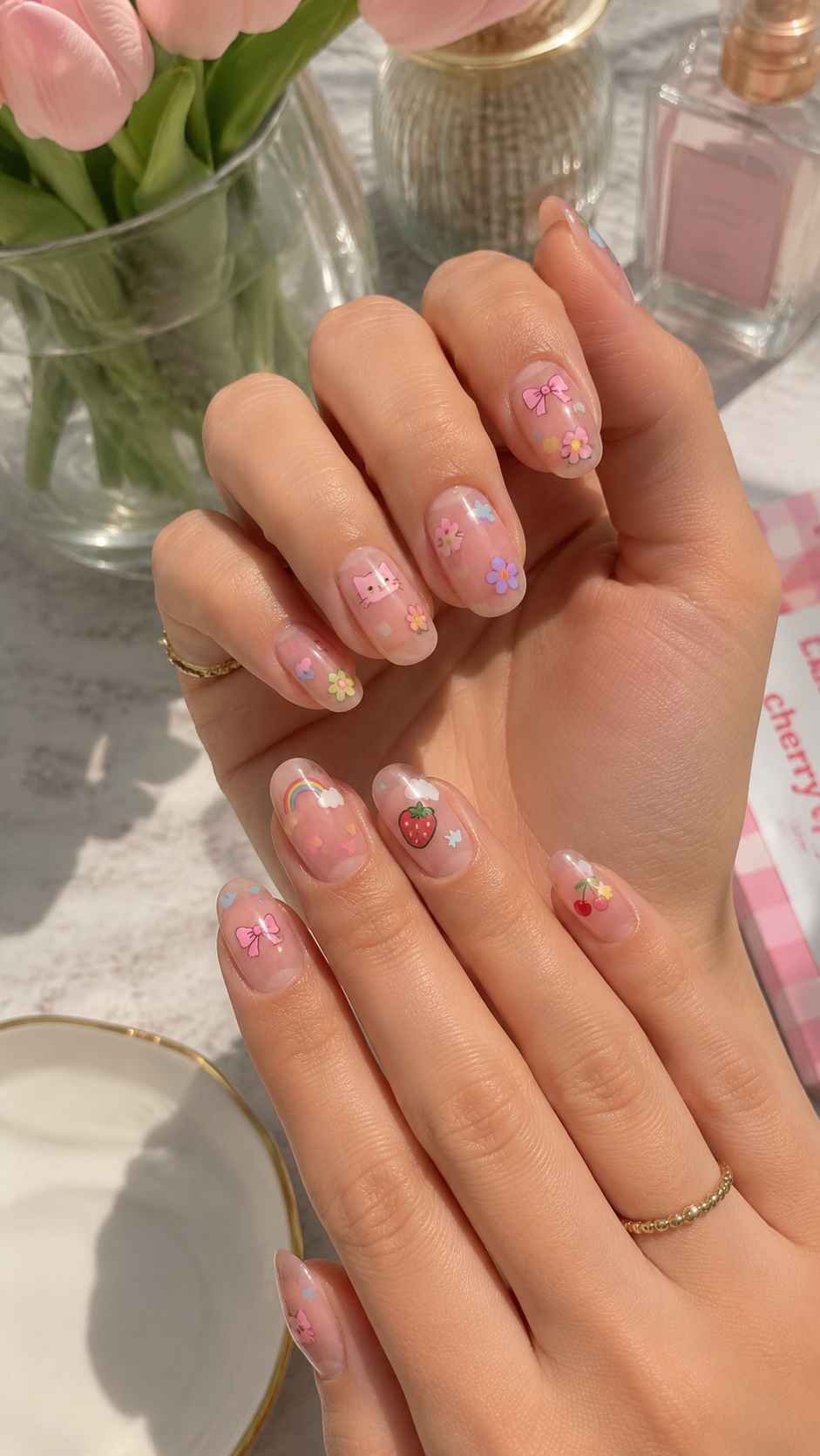 Cute and Playful Nail Stickers