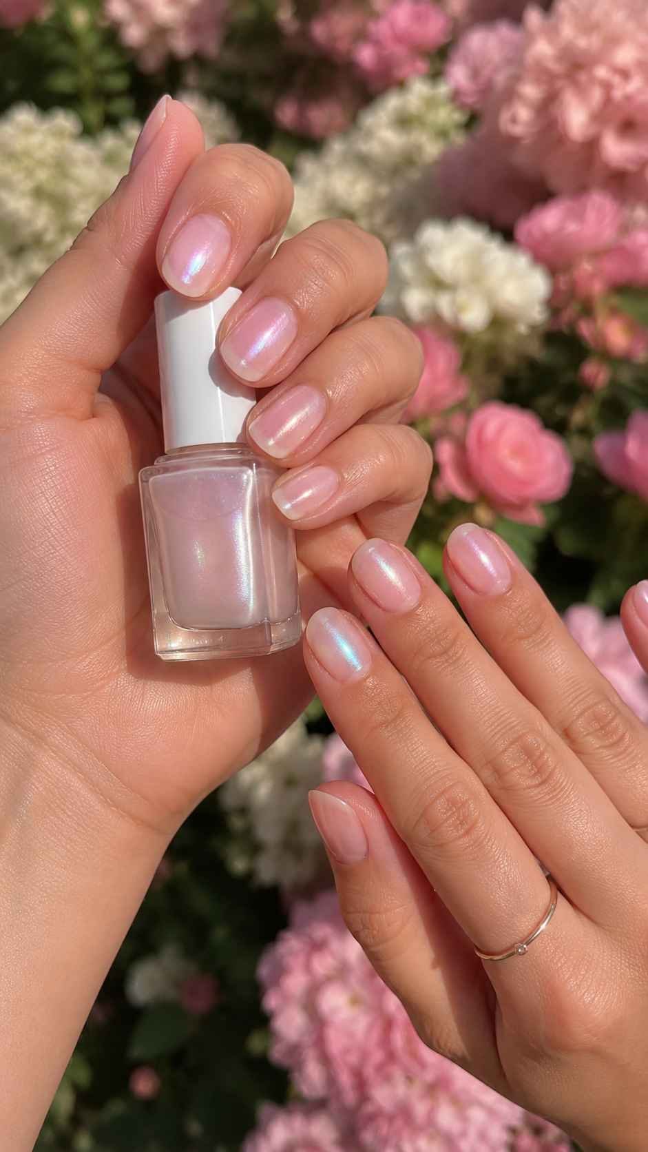 Layer Pearl Over a Clear Blush Base