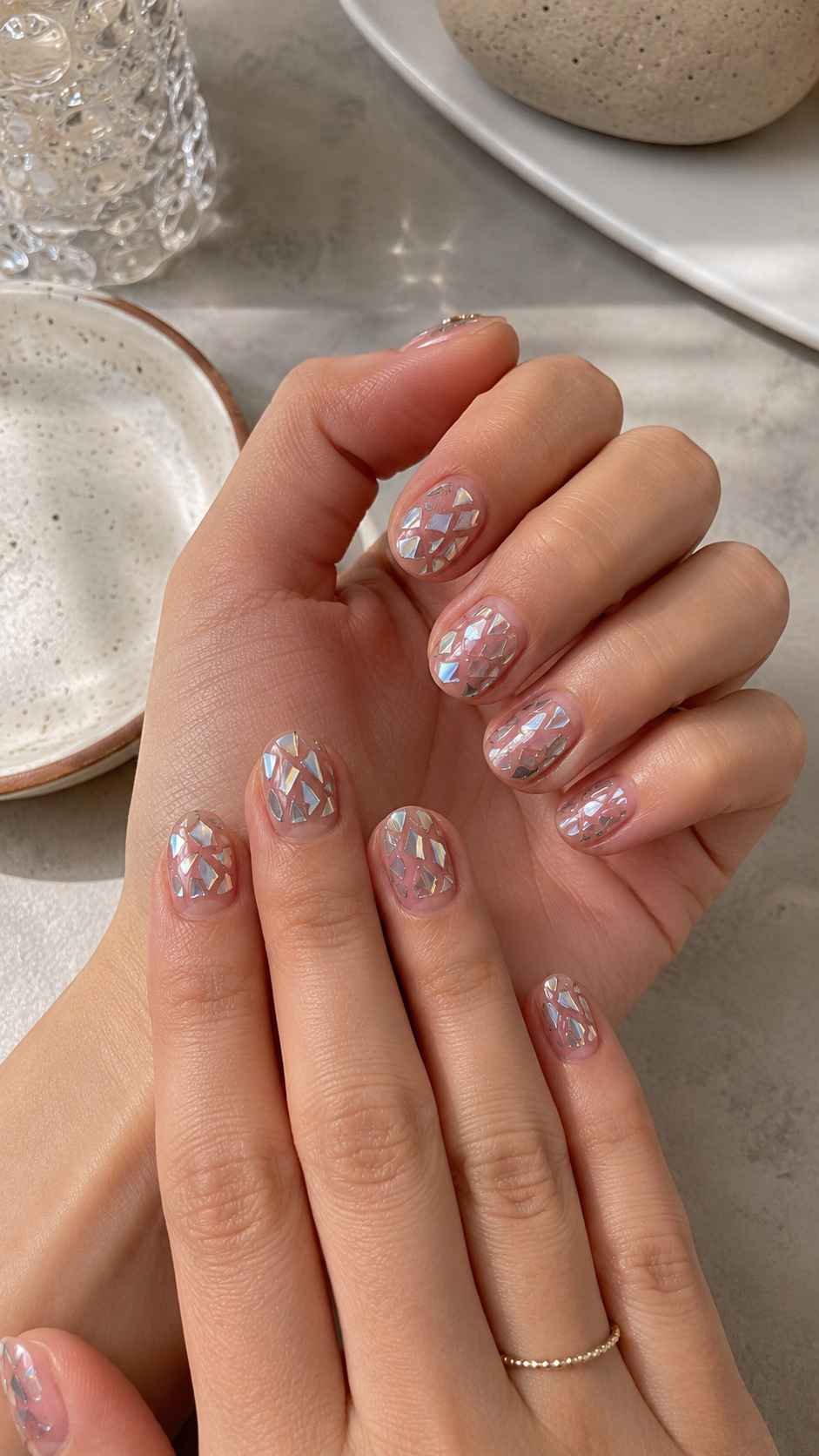 Metallic Mosaic Nail Stickers