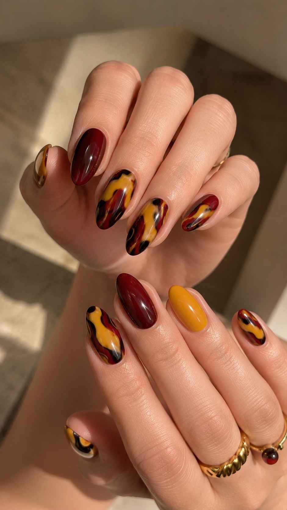 Mix Cherry and Mustard Resin Tones