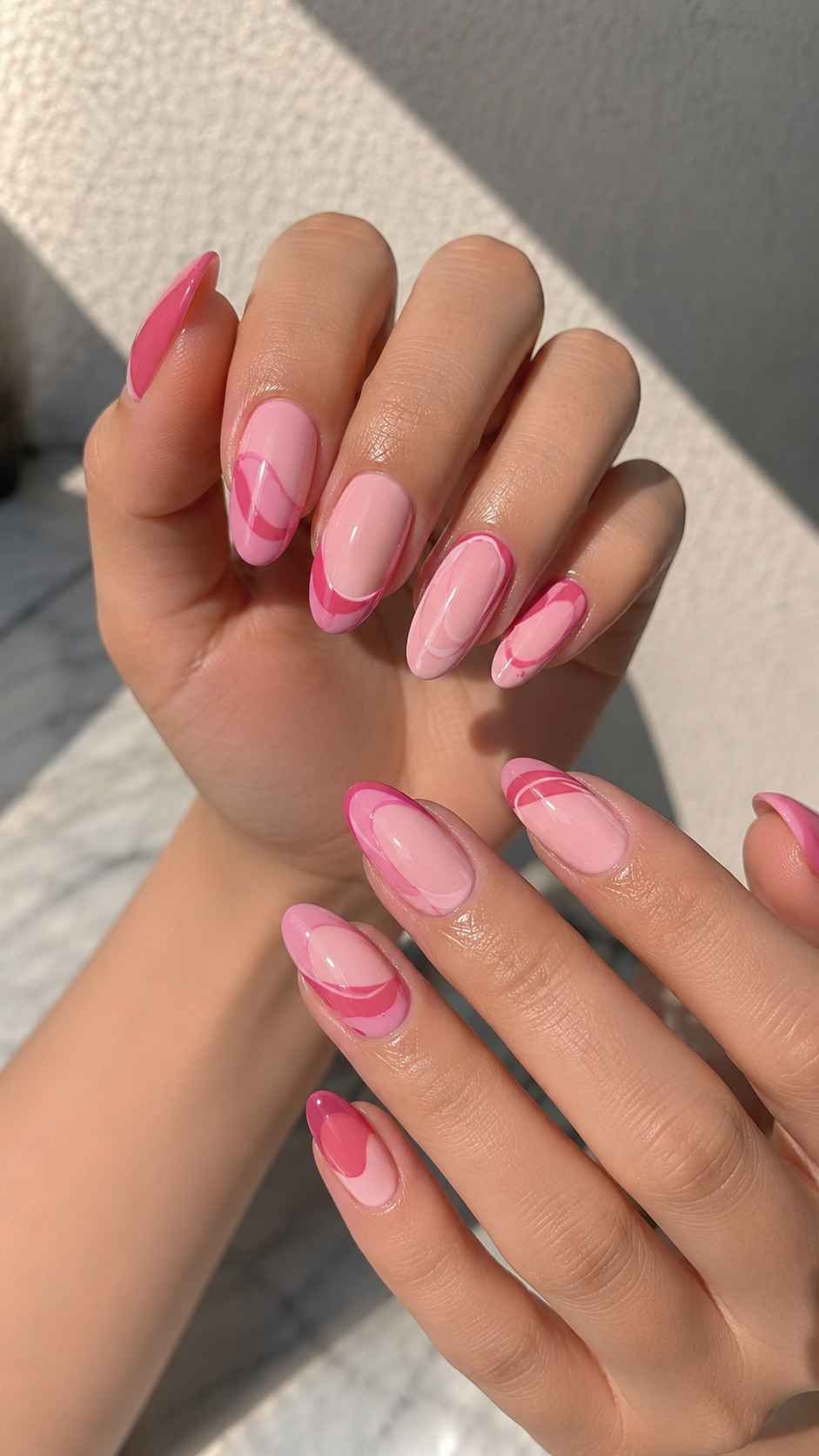 Mochi Pink Color Drench Nail Designs