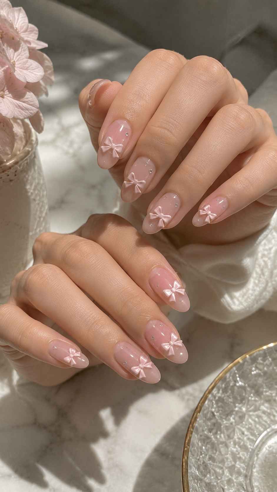 Padded Bow Nail Stickers