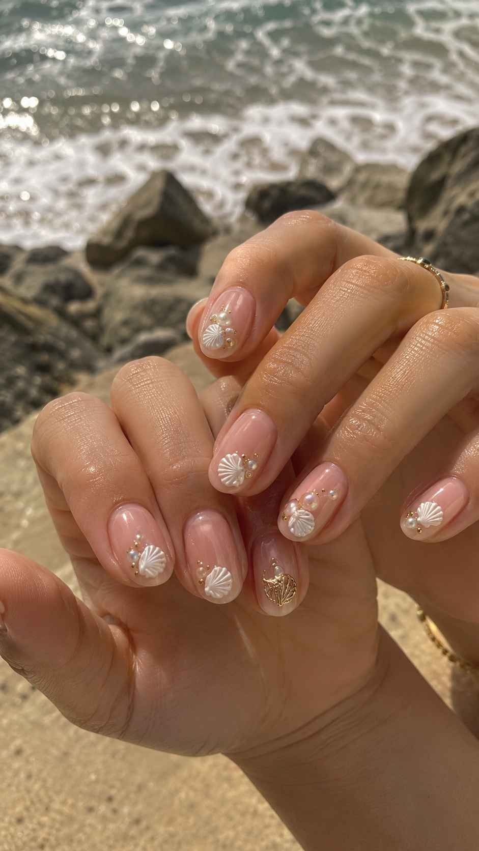 Sculpted Shell Nail Stickers