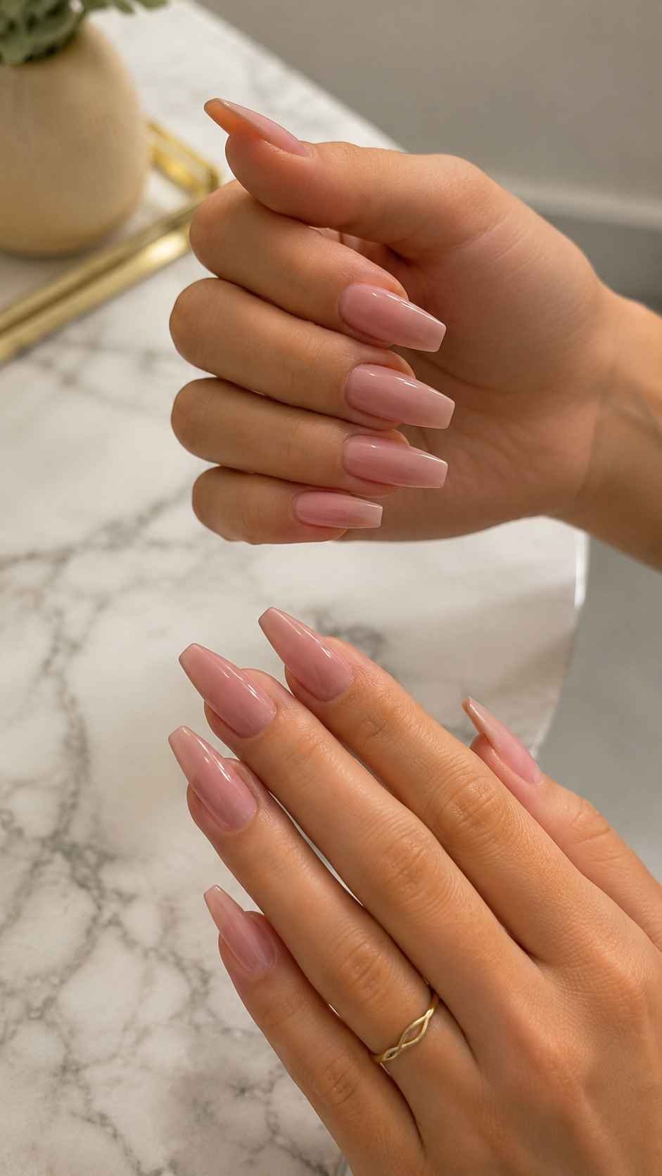 Angled Lipstick Nails