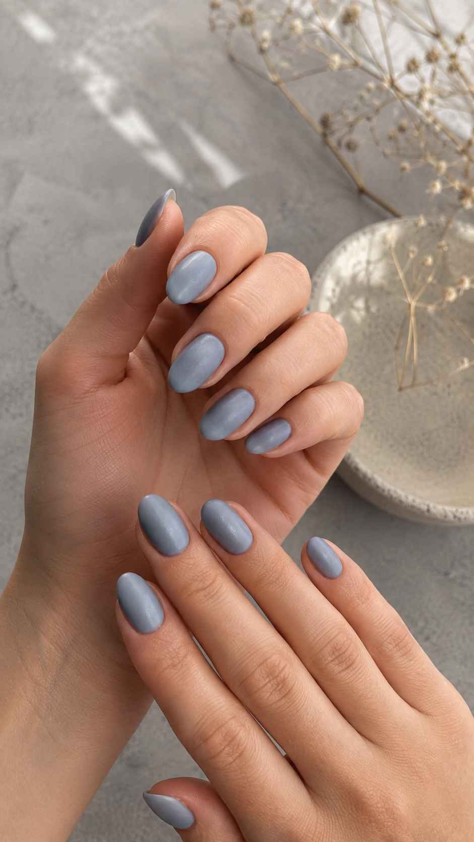 Choose a Powdered Blue With Gray Depth