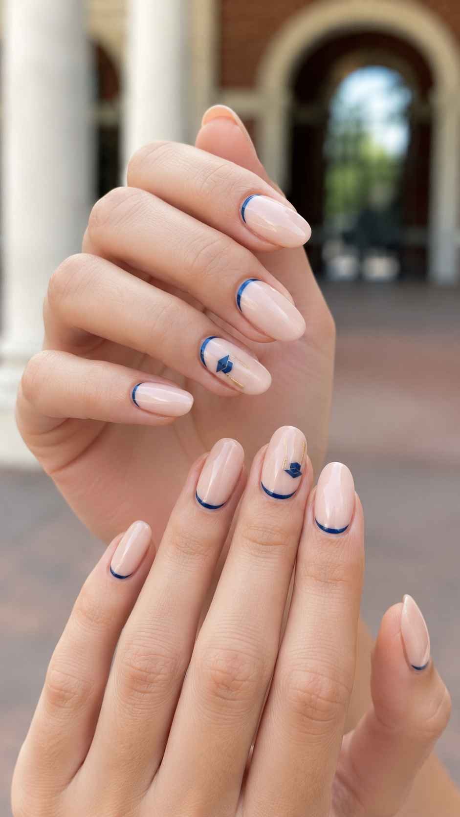 Color Cuff Nude Nails