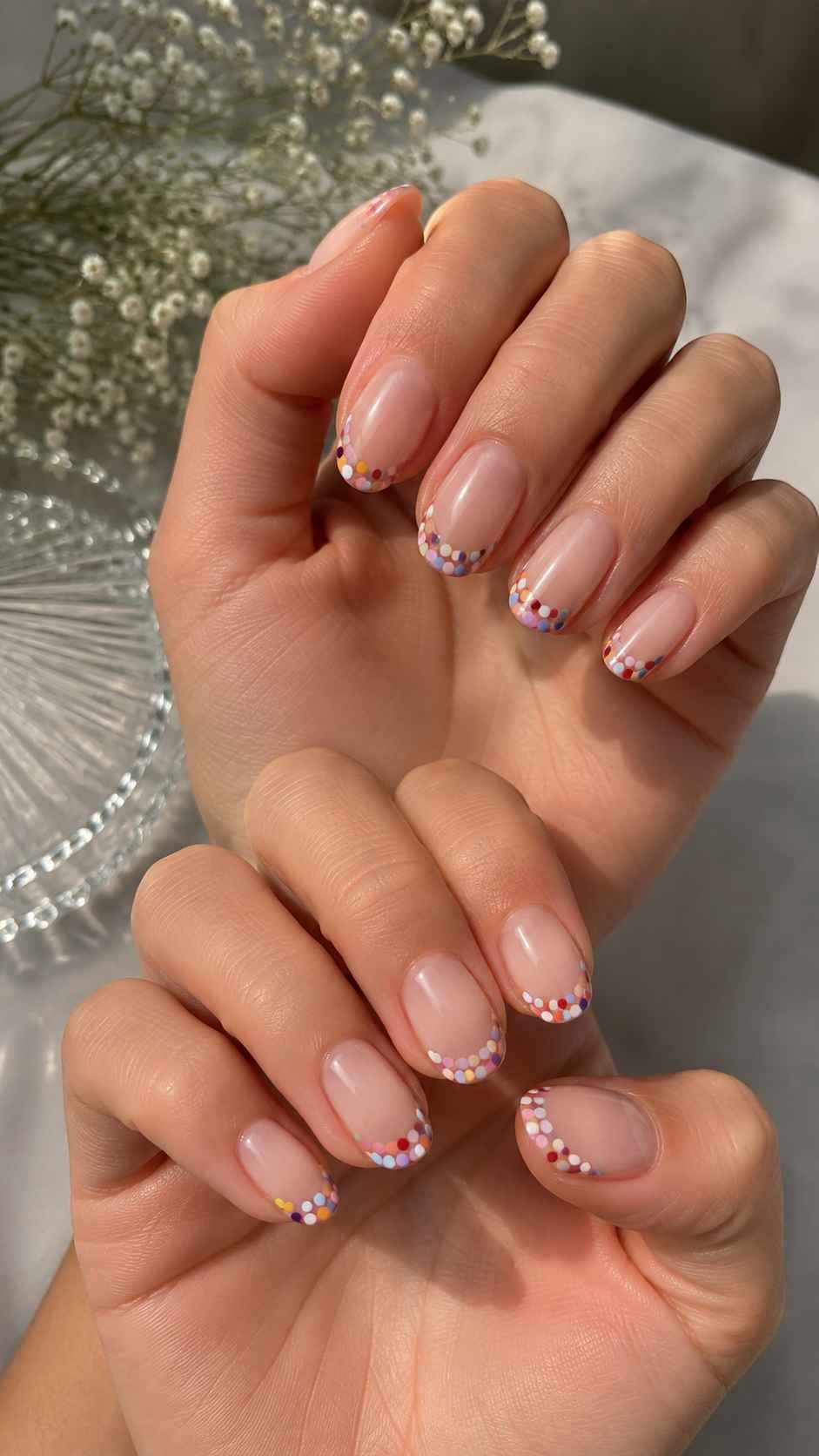Confetti Crescent Tips