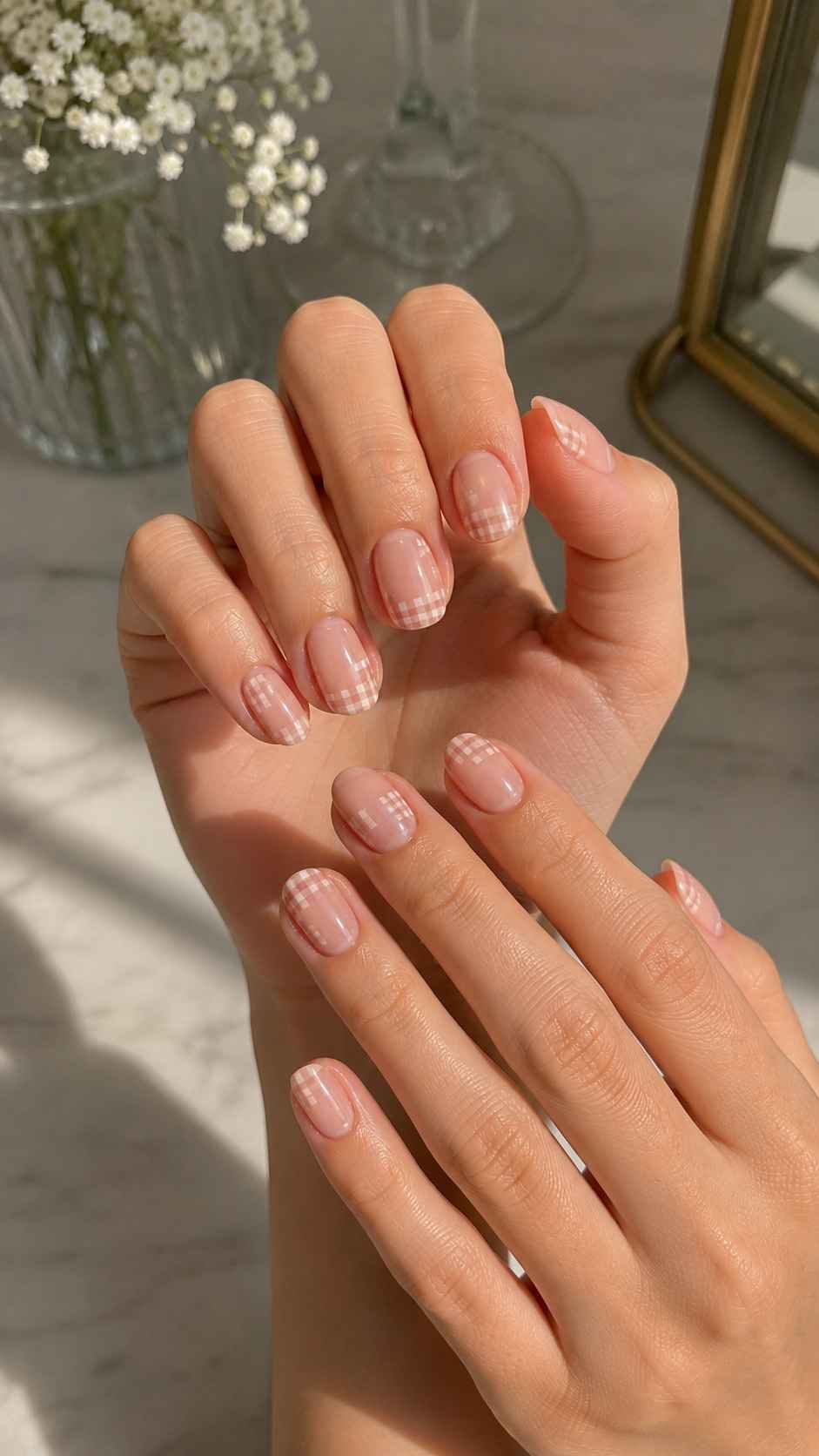 Fine Gingham With Open Negative Space