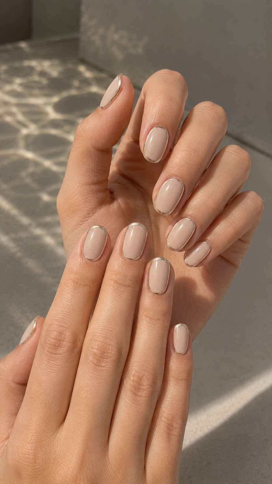 Frame a Cream Color With Metallic Edges
