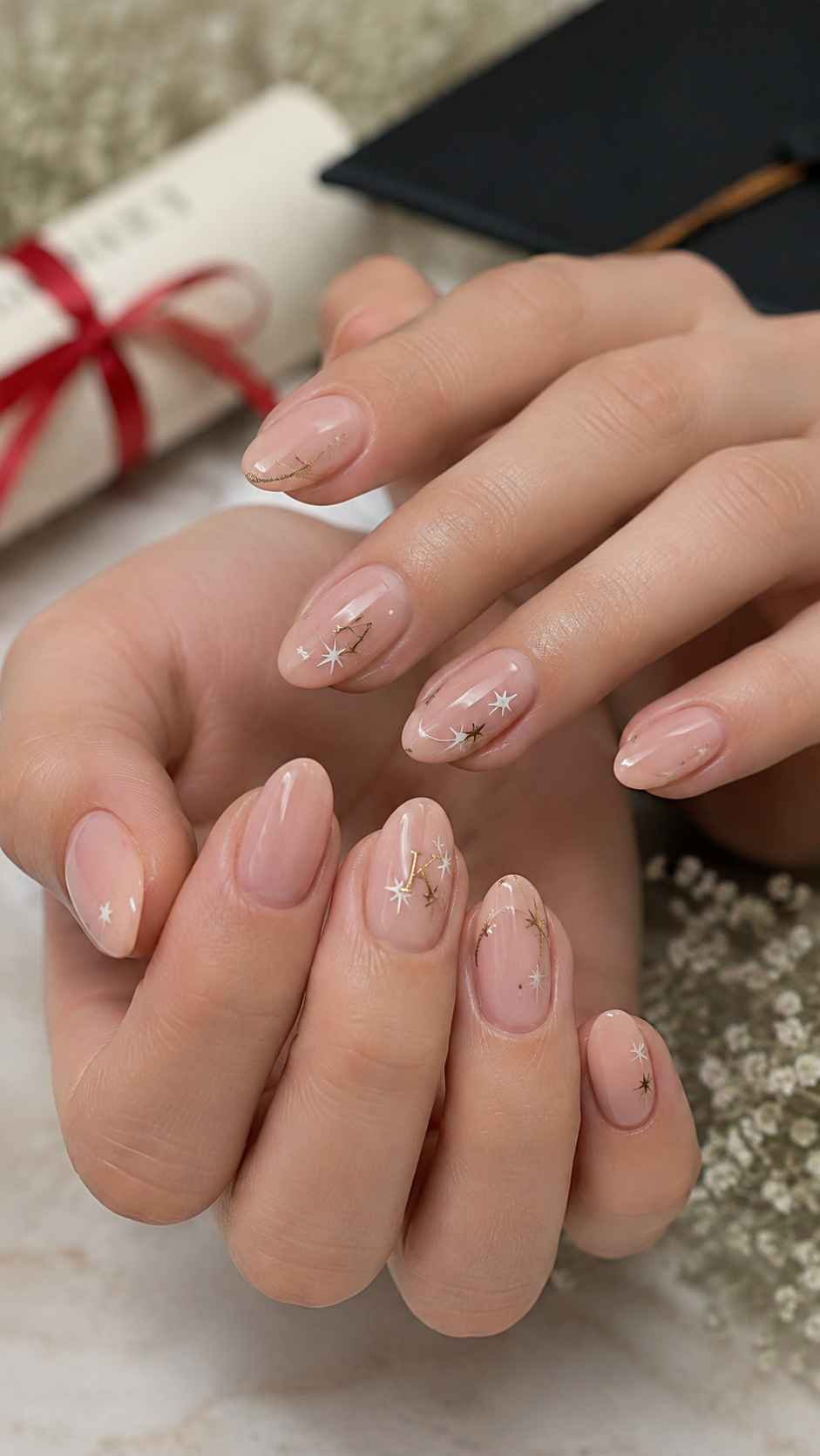 Initial and Star Keepsake Nails