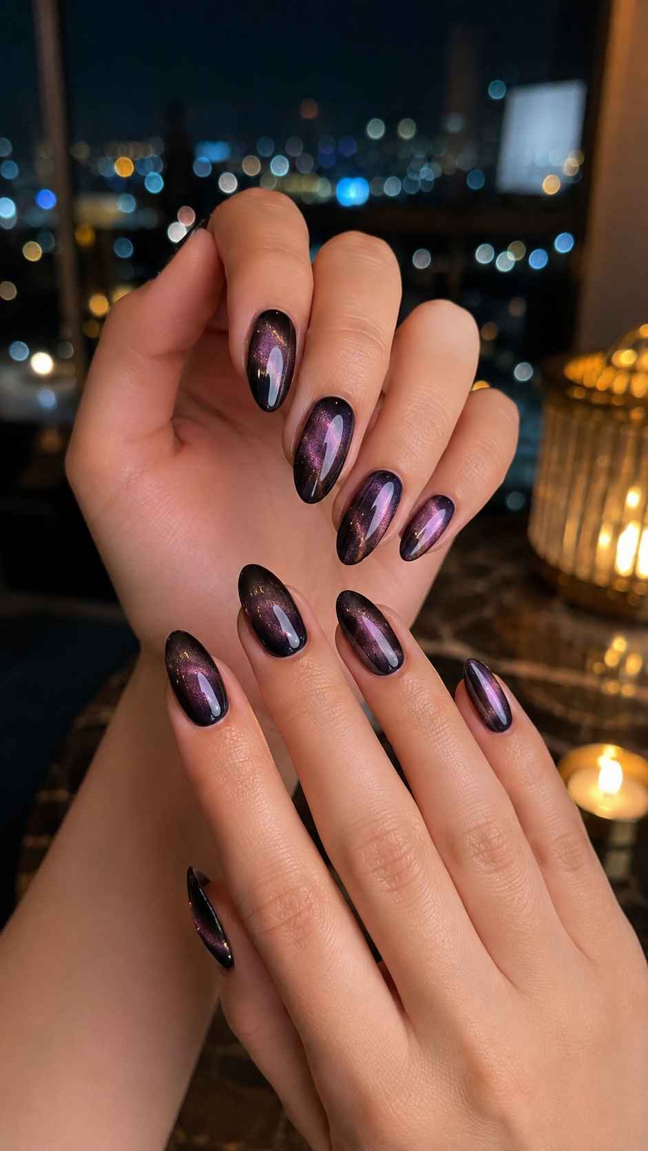 Magnetic Cat Eye Prom Nails