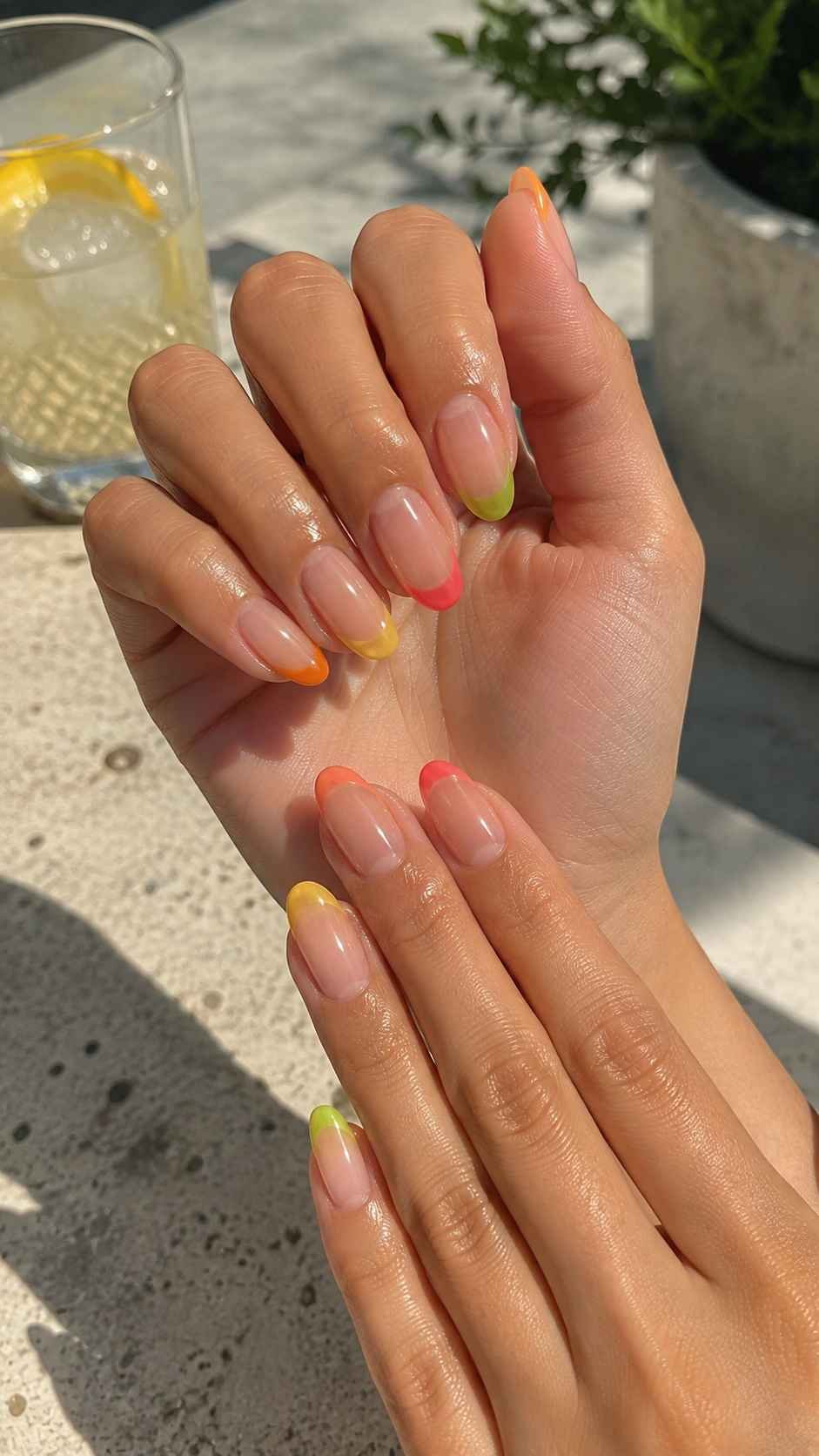 Mixed Citrus Tips Over a Bare Base
