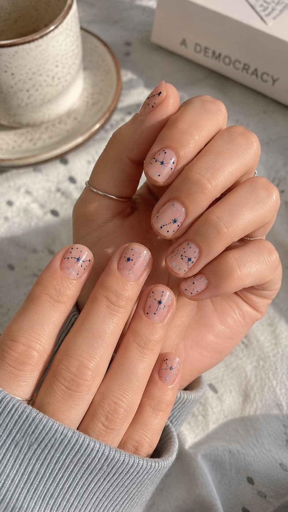 Navy and Sky Blue Orbit Clusters