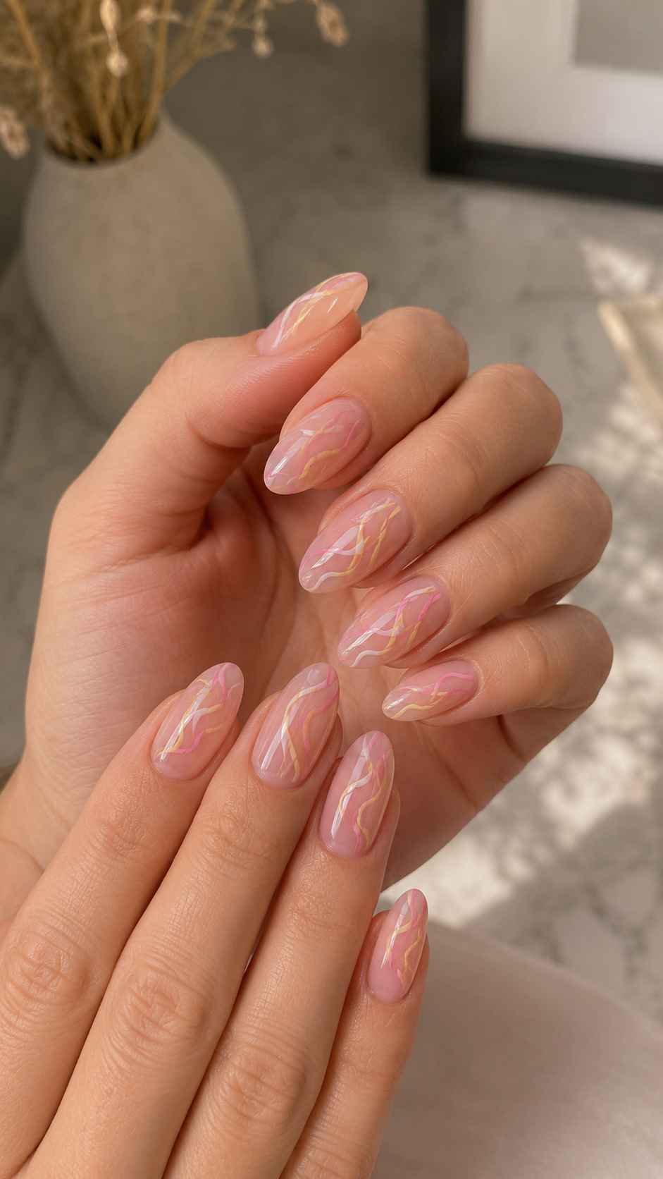 Pink Lemonade Ribbons on a Sheer Base