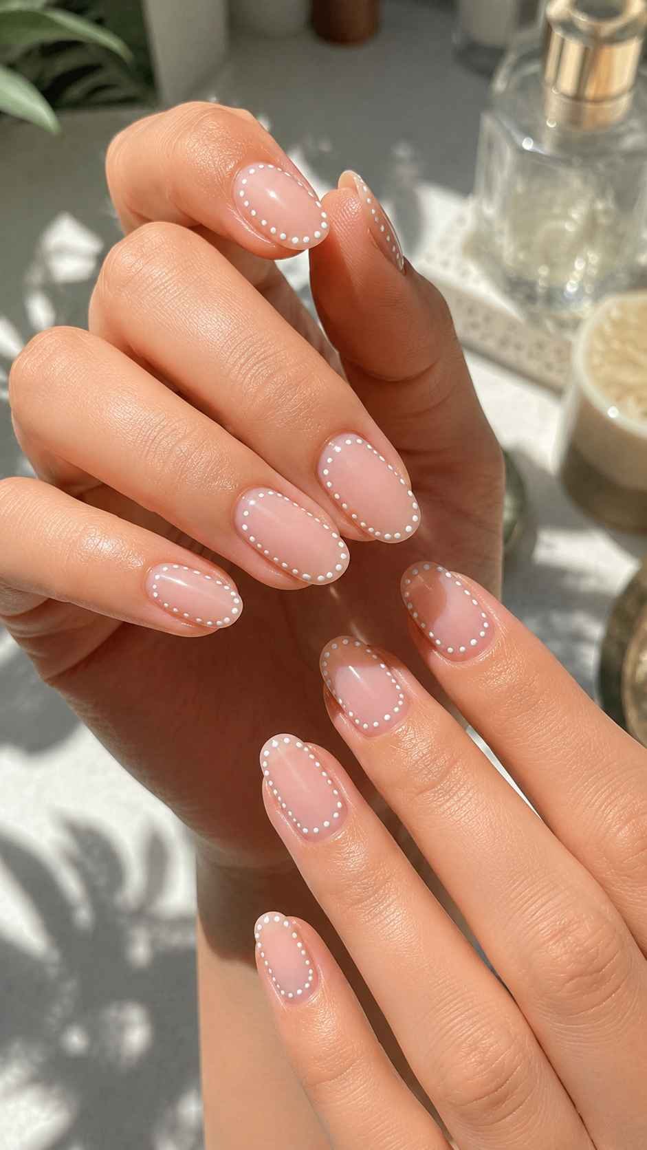 Polka Dot Frame Nail Polish Designs