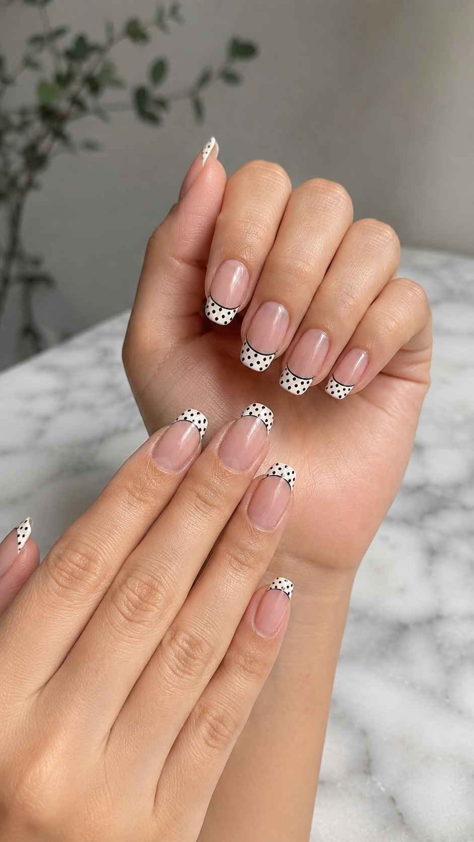 Polka Dot French With Playful Balance