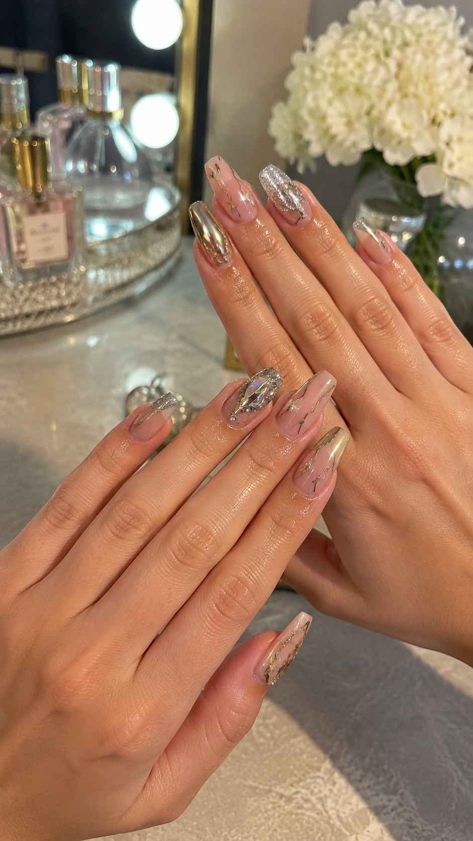 Prom Nail Shapes with Statement Finishes