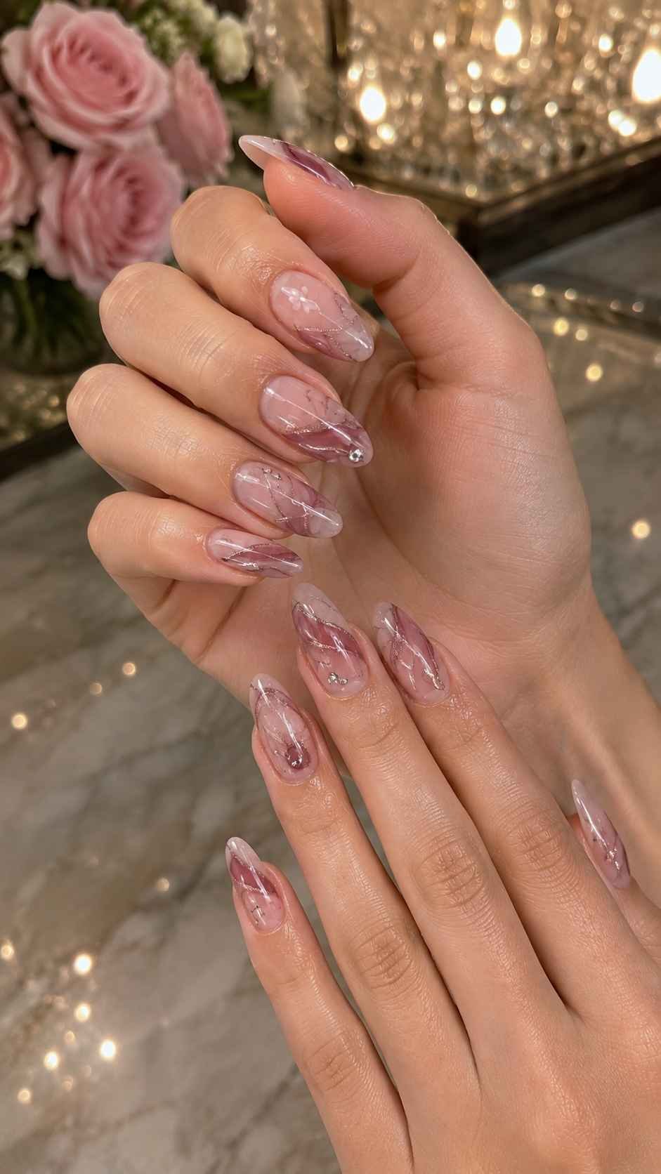 Prom Nails That Complement Dress Colors