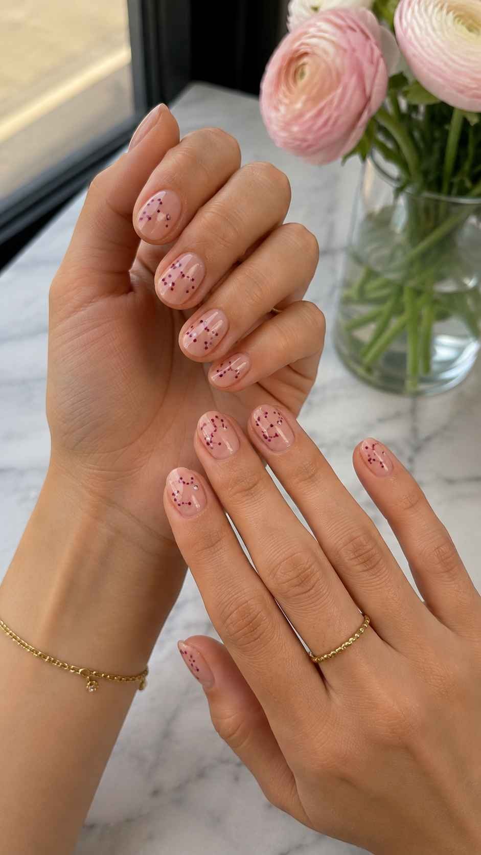 Raspberry Pin Dots With a Pearl Accent