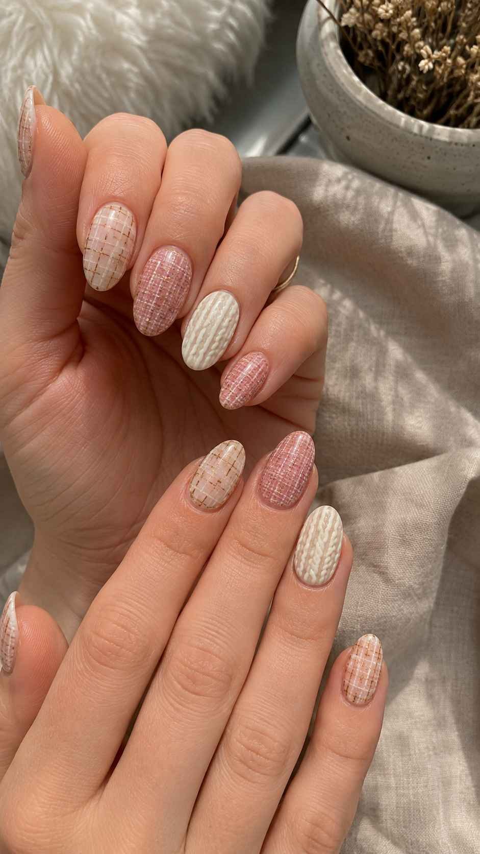 Textile Detail Nail Polish Designs