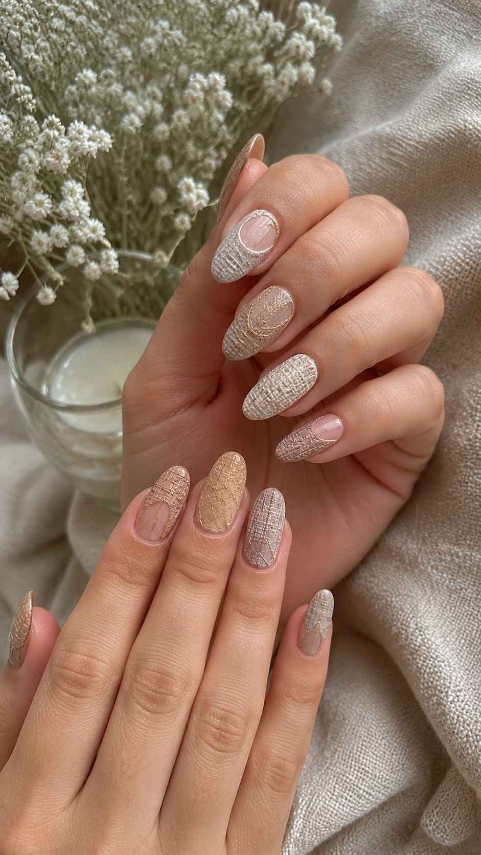 Textile Illusion Nails With Couture Inspired Surfaces