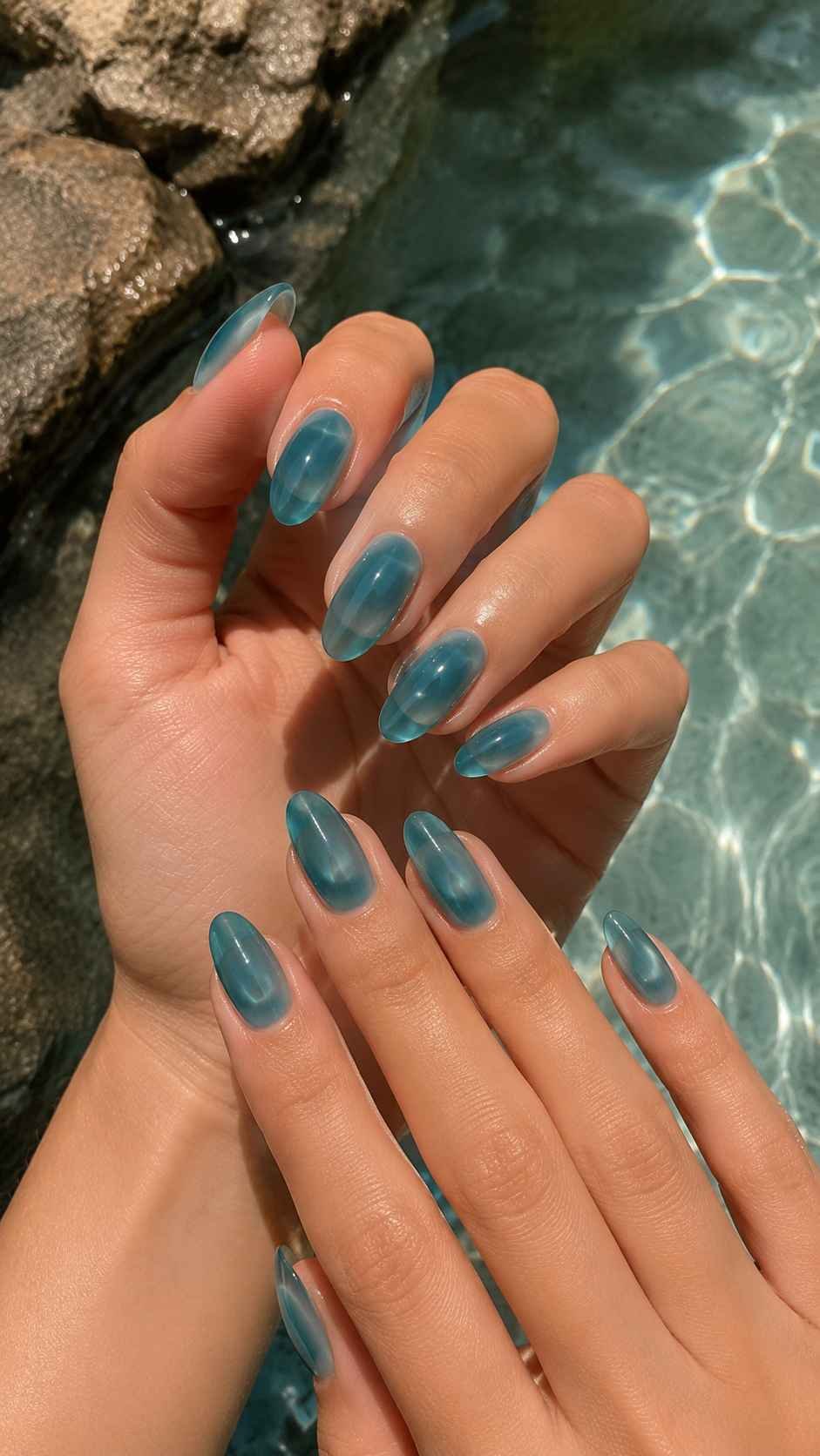 Transparent Ocean Teal Layers