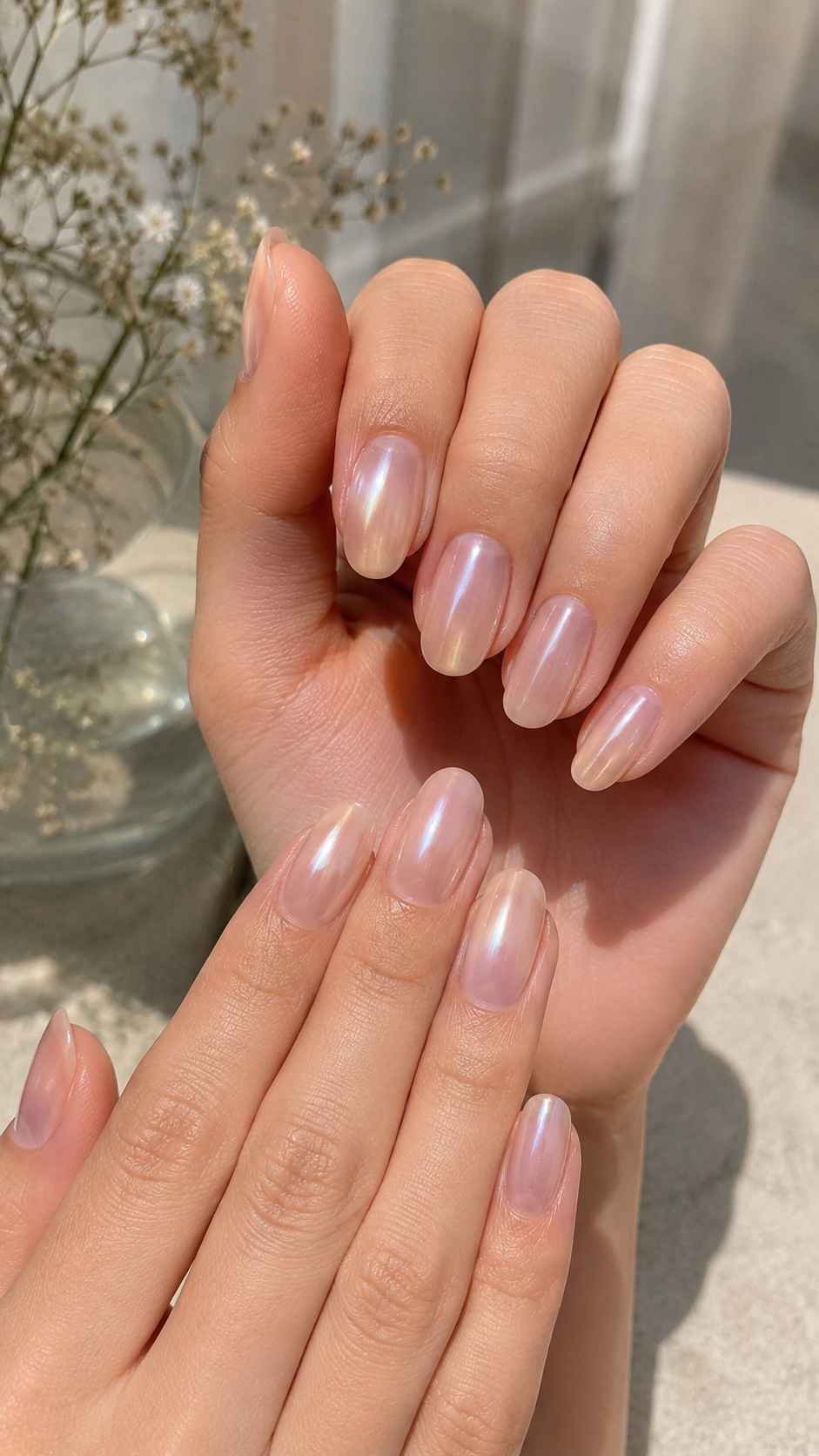 Vanilla Pearl Glaze Over Sheer Neutrals