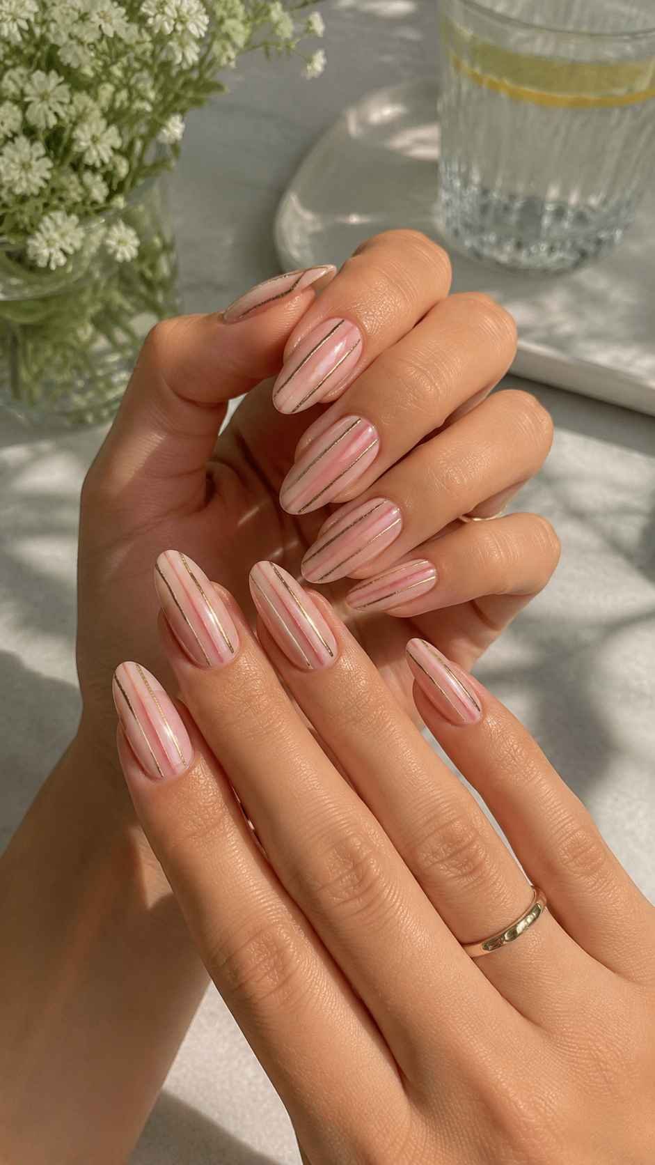 Vertical Ribbon Nail Polish Designs